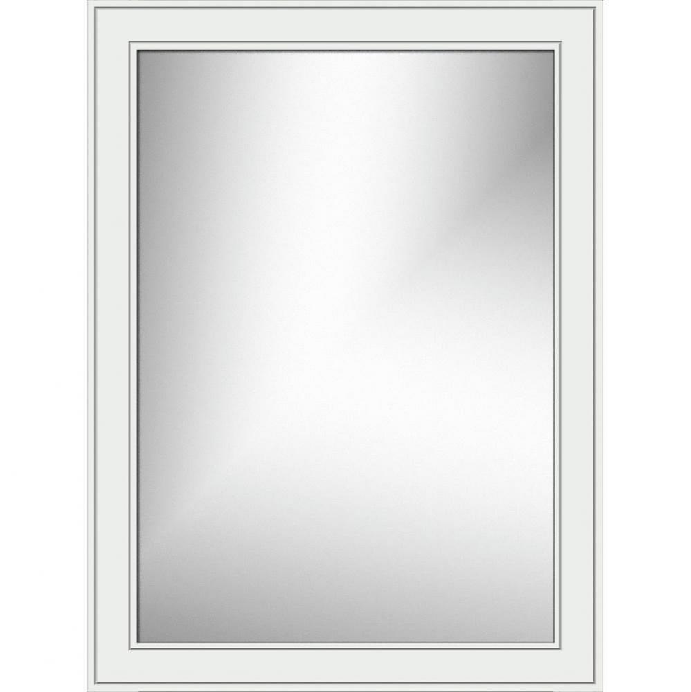 24 X .75 X 32 Framed Mirror Non-Bev Deco Miter Powder Grey