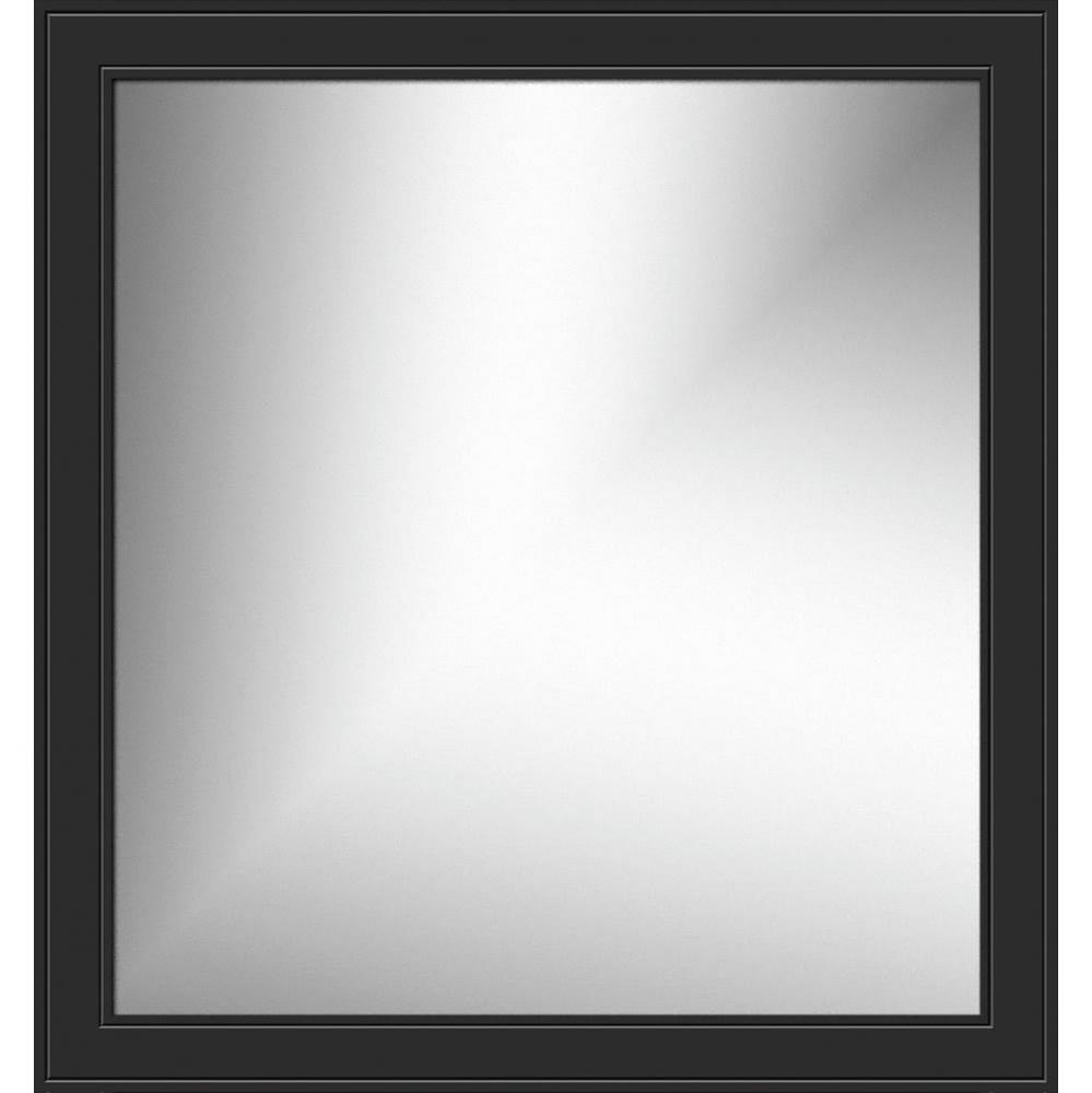 30 X .75 X 32 Framed Mirror Non-Bev Deco Miter Sat Black