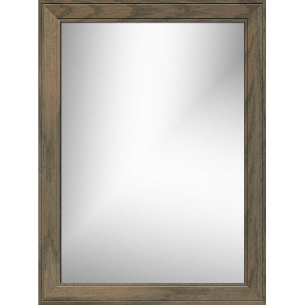24 X .75 X 32 Framed Mirror Non-Bev Deco Miter Dusky Oak