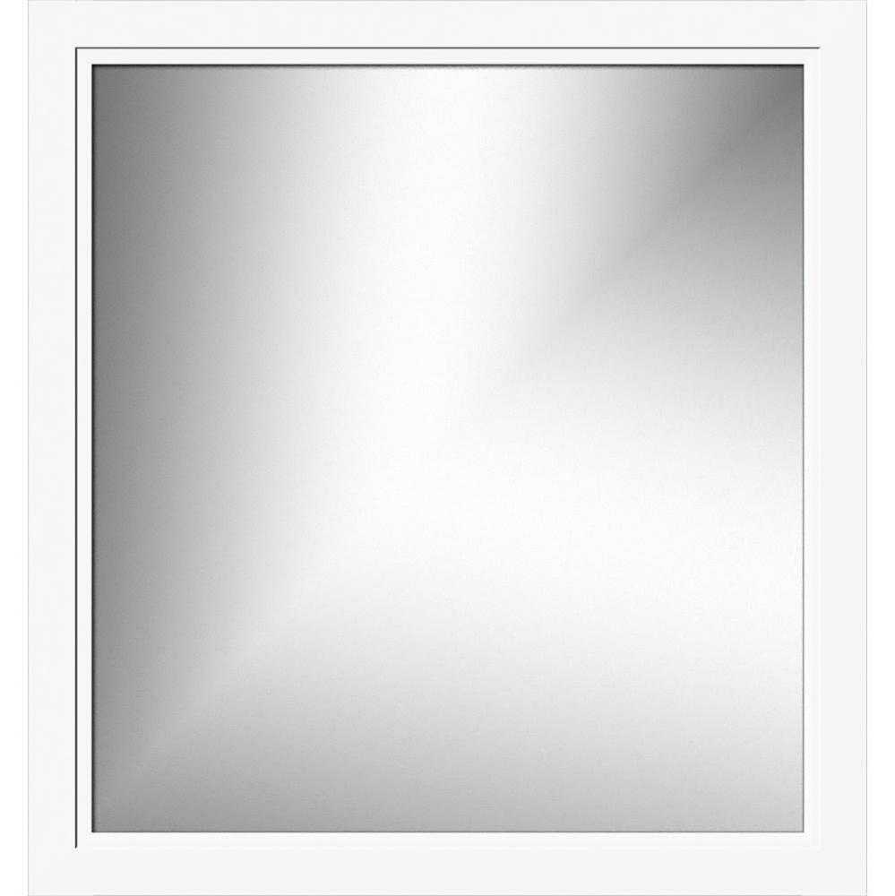 30 X .75 X 32 Framed Mirror Non-Bev Ogee Miter Sat White