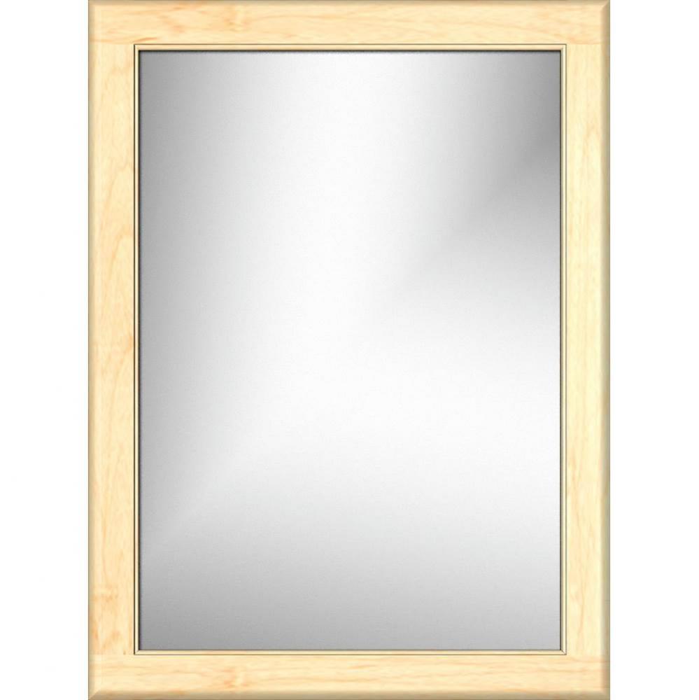 24 X .75 X 32 Framed Mirror Non-Bev Round Nat Maple