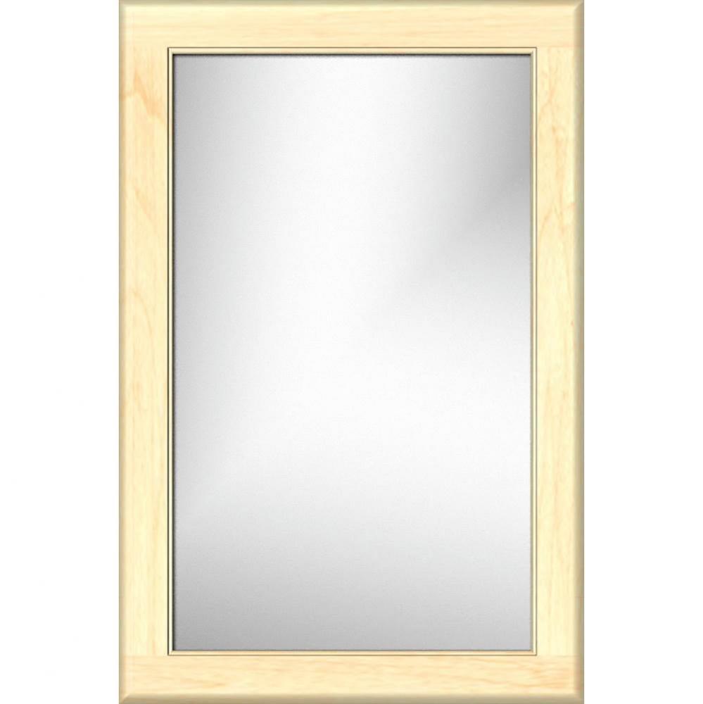 19.5 X .75 X 29.5 Framed Mirror Non-Bev Round Nat Maple