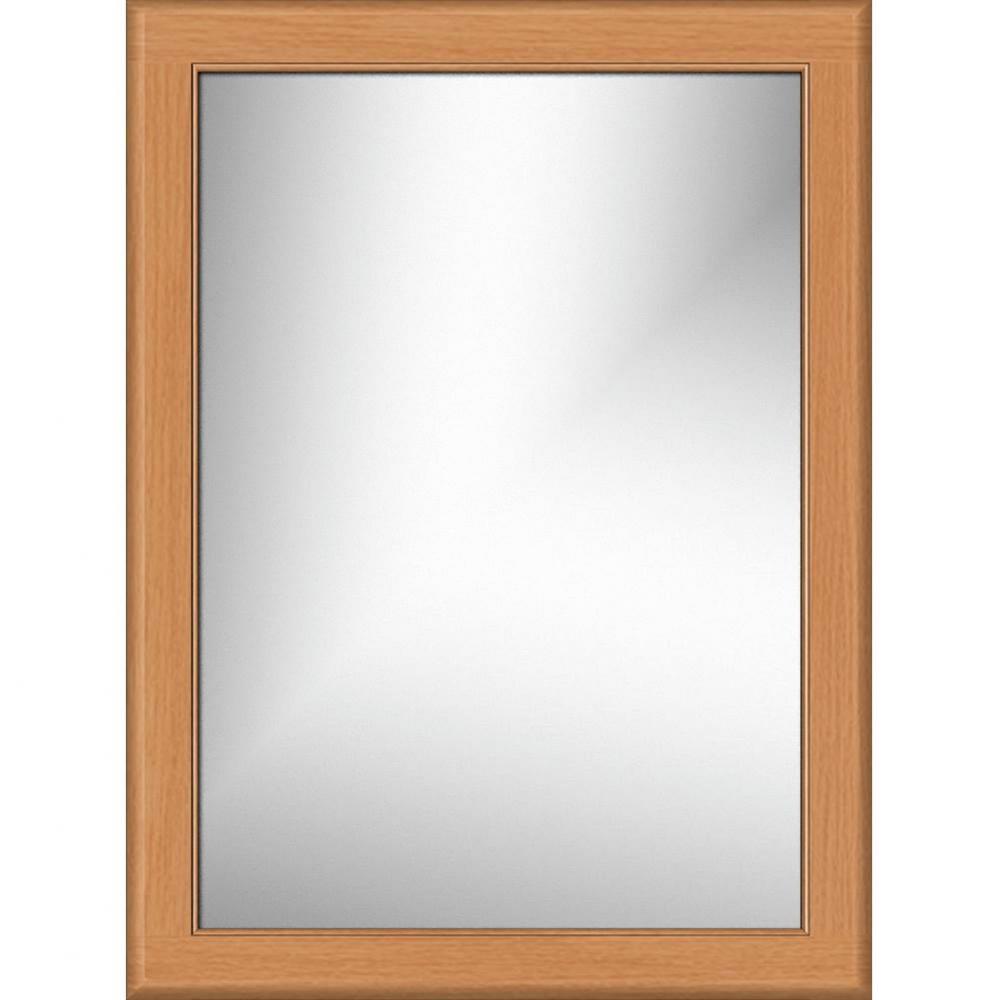 24 X .75 X 32 Framed Mirror Non-Bev Round Nat Oak