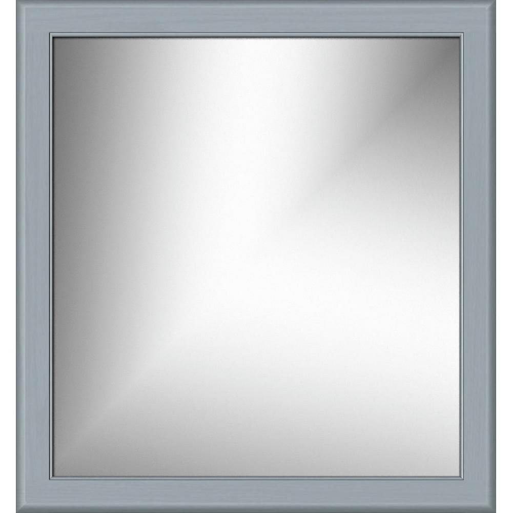 30 X .75 X 32 Framed Mirror Non-Bev Round Silver Oak