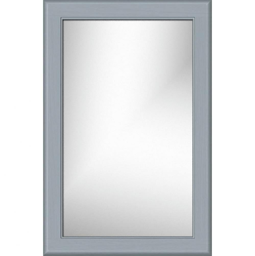 19.5 X .75 X 29.5 Framed Mirror Non-Bev Round Silver Oak