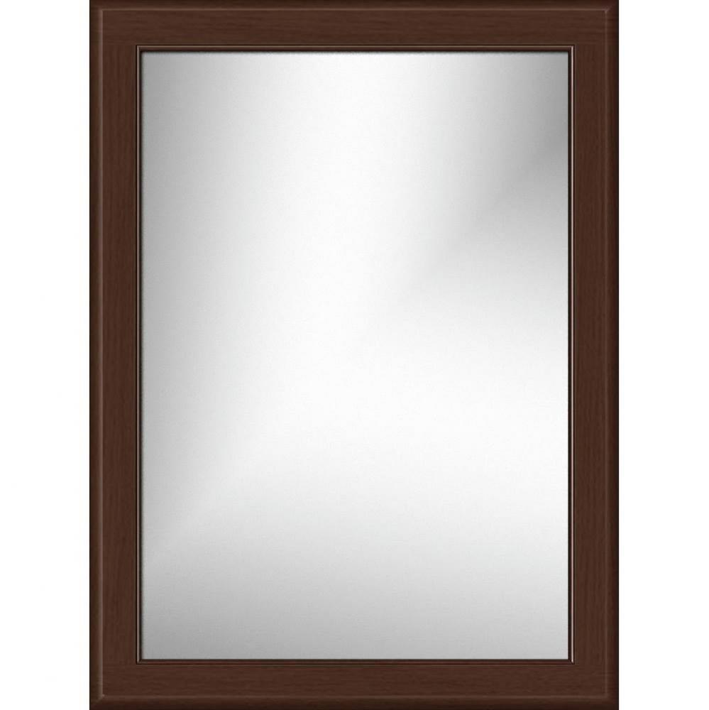 24 X .75 X 32 Framed Mirror Non-Bev Round Choc Oak