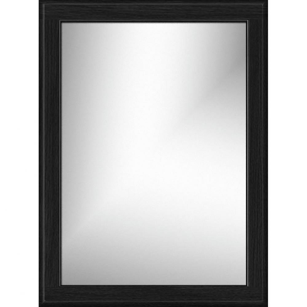 24 X .75 X 32 Framed Mirror Non-Bev Round Midnight Oak