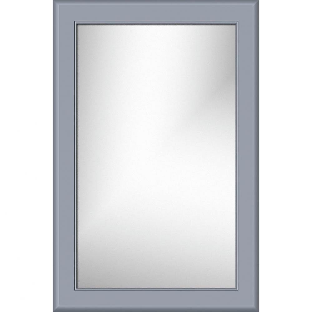19.5 X .75 X 29.5 Framed Mirror Non-Bev Round Sat Silver