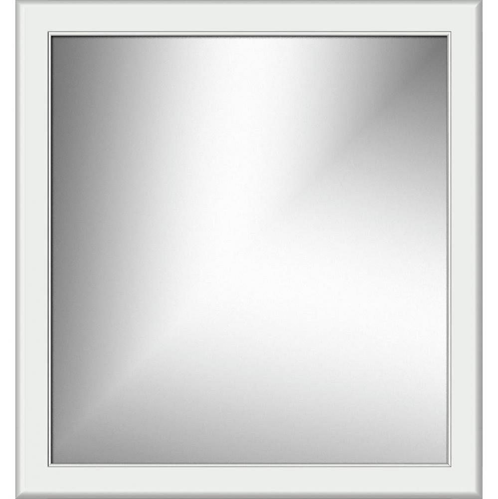 30 X .75 X 32 Framed Mirror Non-Bev Round Powder Grey