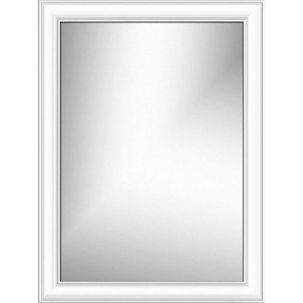 24 X .75 X 32 Framed Mirror Non-Bev Classic Miter Sat White