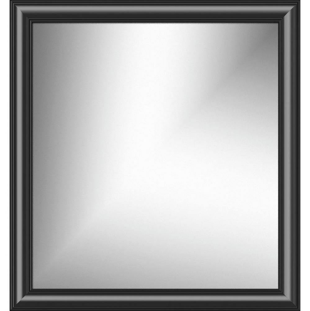 30 X .75 X 32 Framed Mirror Non-Bev Classic Miter Sat Black