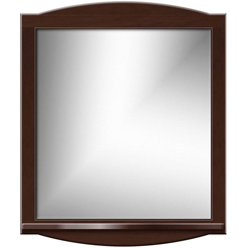 30 X 4.5 X 35 Arched Mirror Non-Bev Round Choc Cherry W/Shf