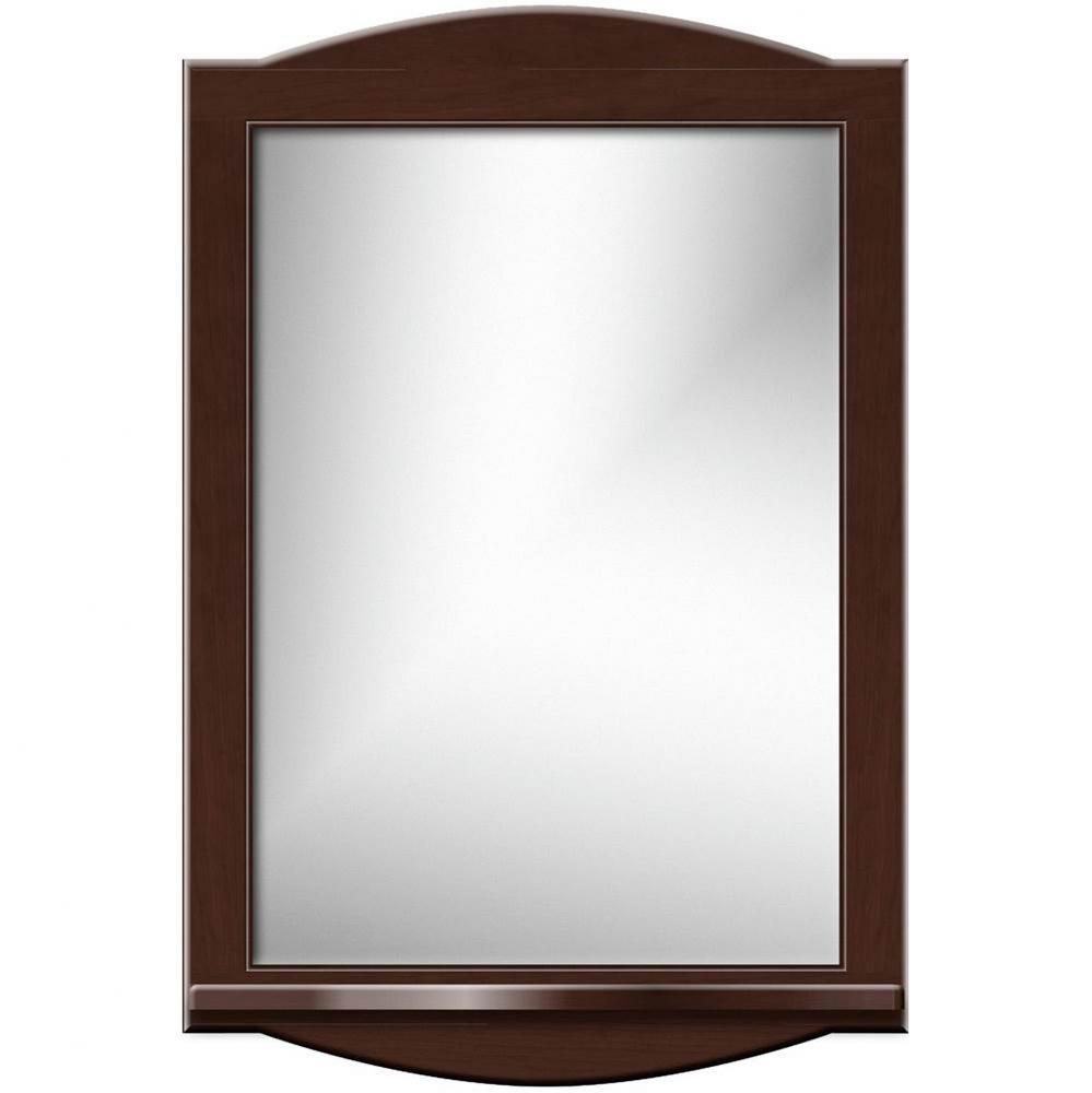 24 X 4.5 X 35 Arched Mirror Non-Bev Round Choc Cherry W/Shf