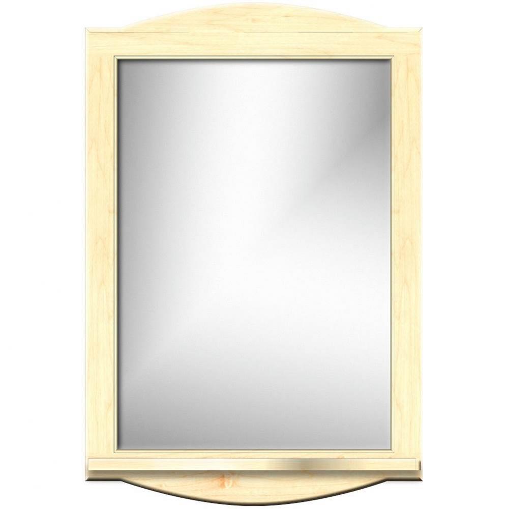 24 X 4.5 X 35 Arched Mirror Non-Bev Round Nat Maple W/Shf