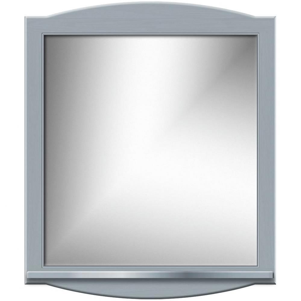 30 X 4.5 X 35 Arched Mirror Non-Bev Round Silver Oak W/Shf