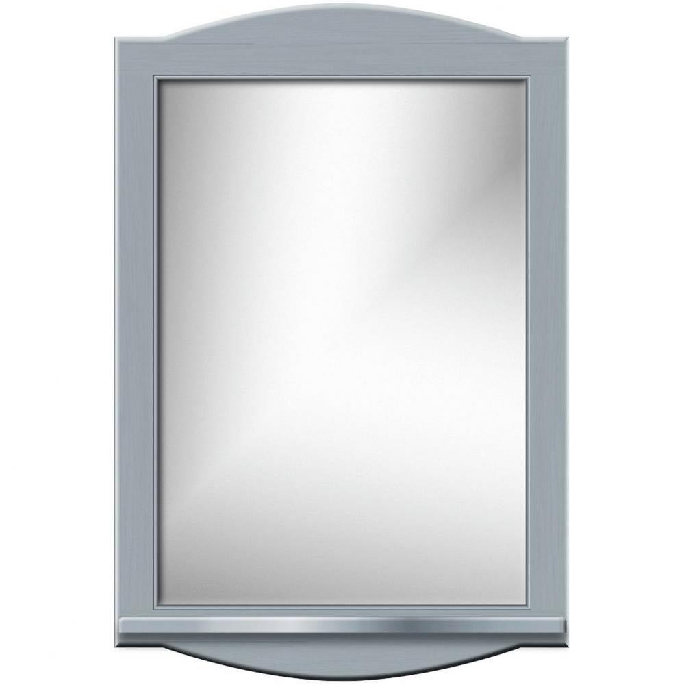 24 X 4.5 X 35 Arched Mirror Non-Bev Round Silver Oak W/Shf