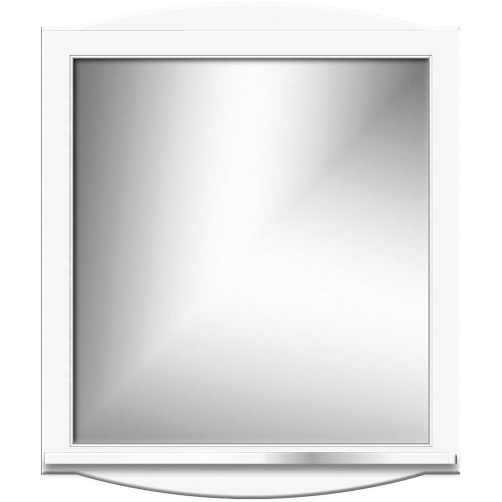 30 X 4.5 X 35 Arched Mirror Non-Bev Round Sat White W/Shf