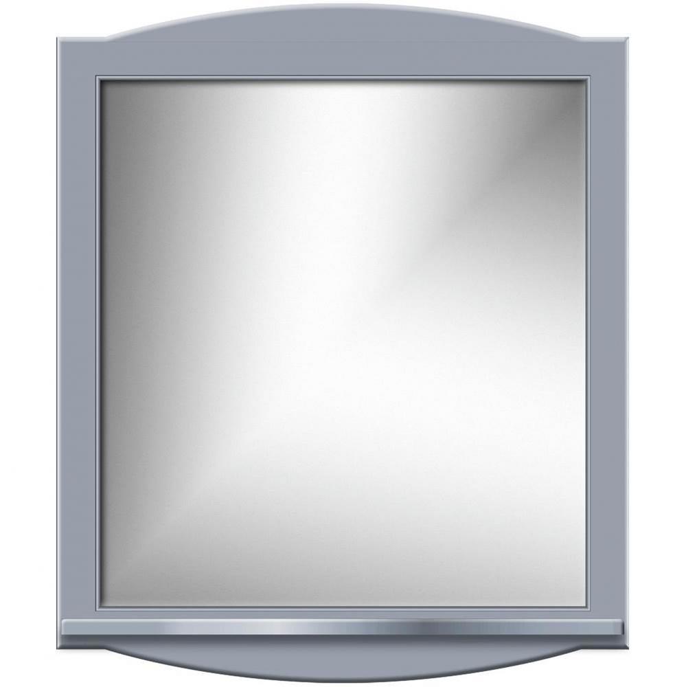 30 X 4.5 X 35 Arched Mirror Non-Bev Round Sat Silver W/Shf