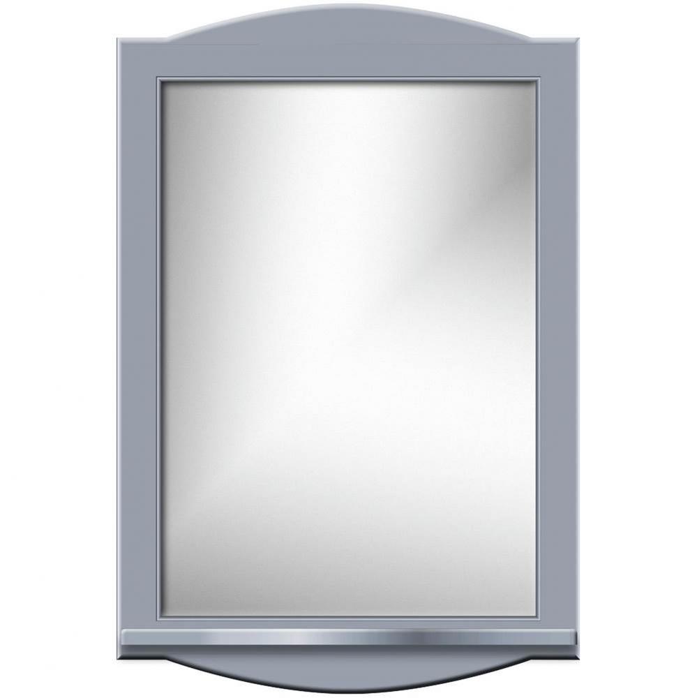24 X 4.5 X 35 Arched Mirror Non-Bev Round Sat Silver W/Shf