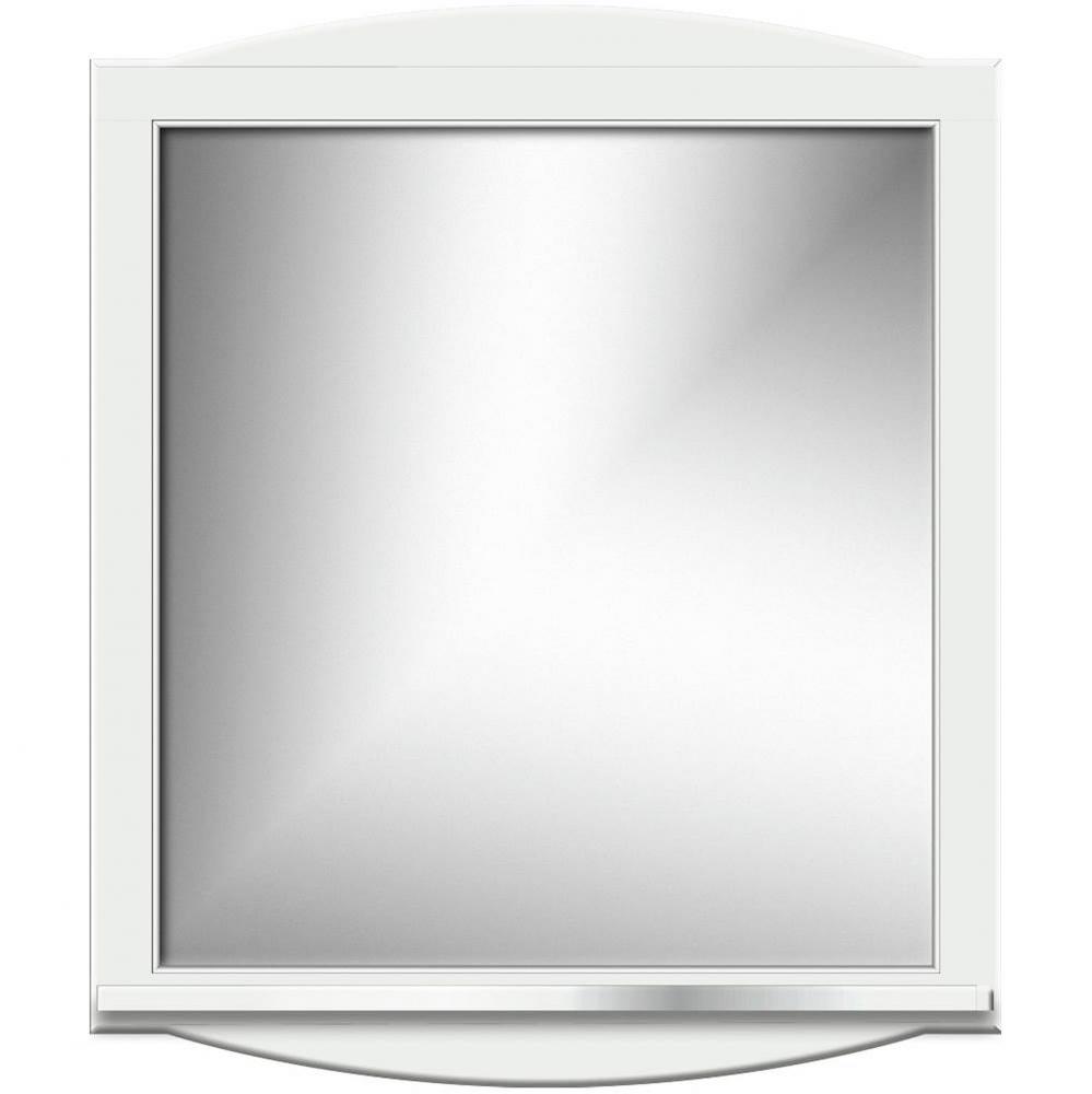30 X 4.5 X 35 Arched Mirror Non-Bev Round Powder Grey W/Shf