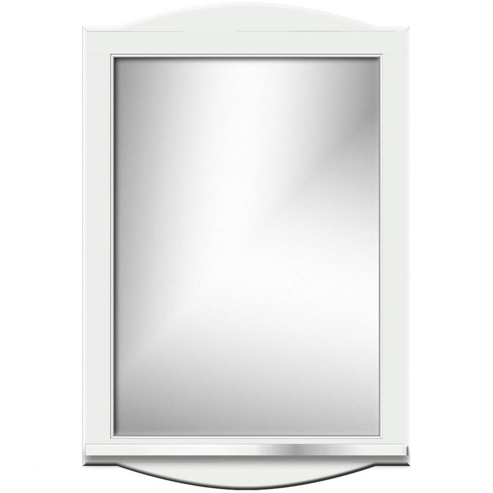 24 X 4.5 X 35 Arched Mirror Non-Bev Round Powder Grey W/Shf