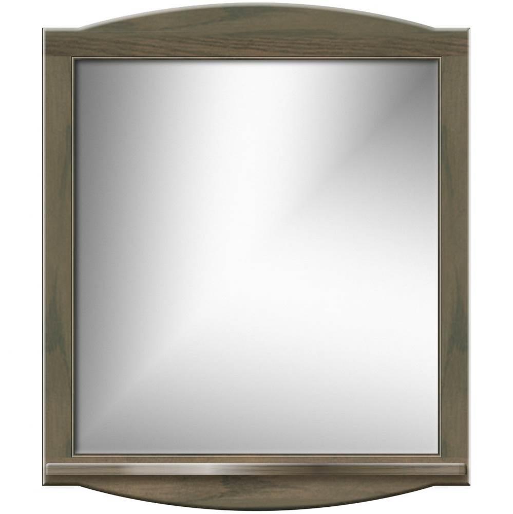 30 X 4.5 X 35 Arched Mirror Non-Bev Round Dusky Oak W/Shf