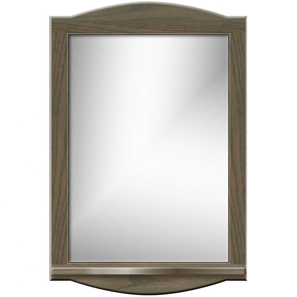 24 X 4.5 X 35 Arched Mirror Non-Bev Round Dusky Oak W/Shf
