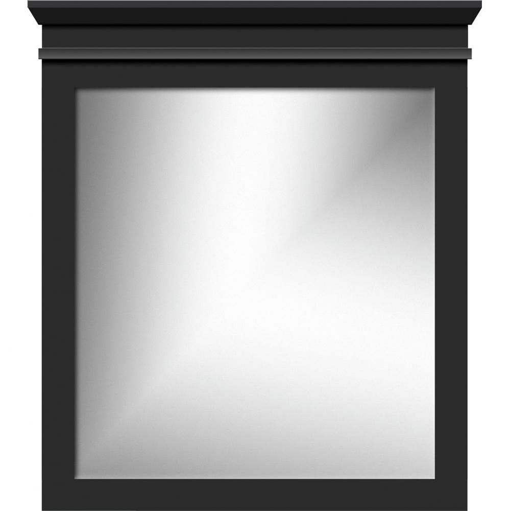 32.5 X 2.25 X 35 Crowned Mirror Non-Bev Square Sat Black