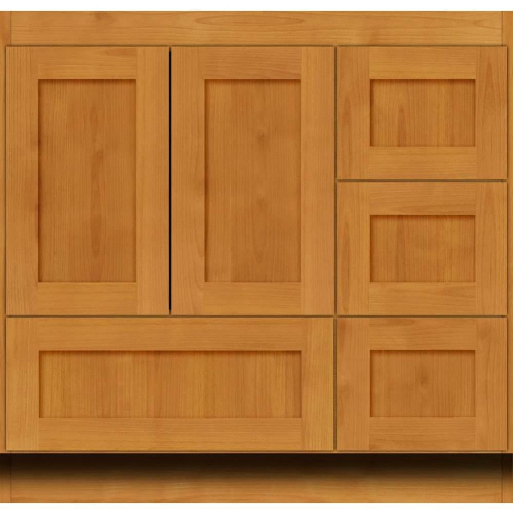 36 X 21 X 34.5 Simplicity Vanity Shaker Natural Alder Rh