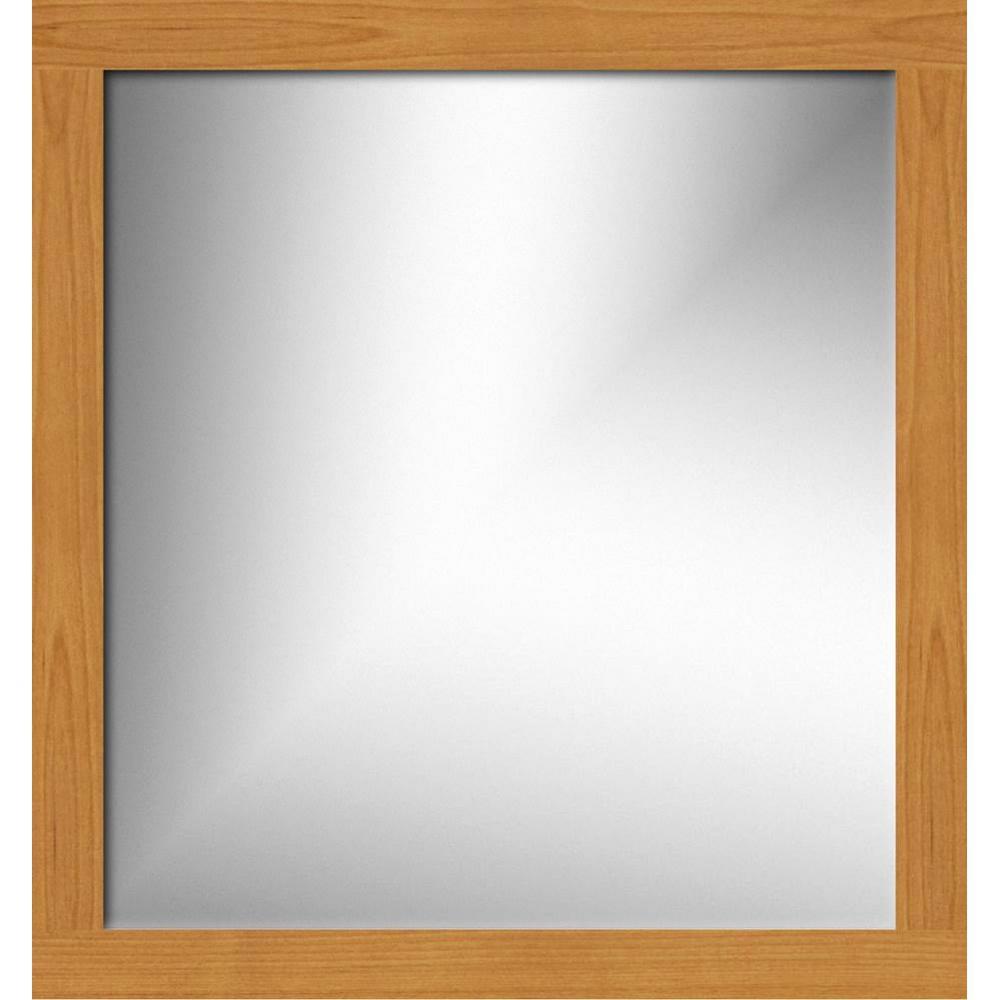 30 X 0.75 X 32 Simplicity Framed Mirror Square Natural Alder