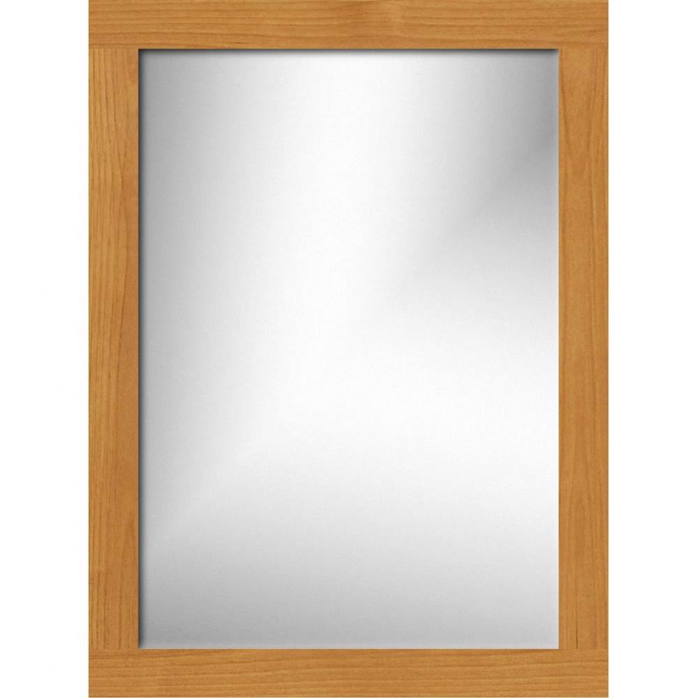 24 X 0.75 X 32 Simplicity Framed Mirror Square Natural Alder