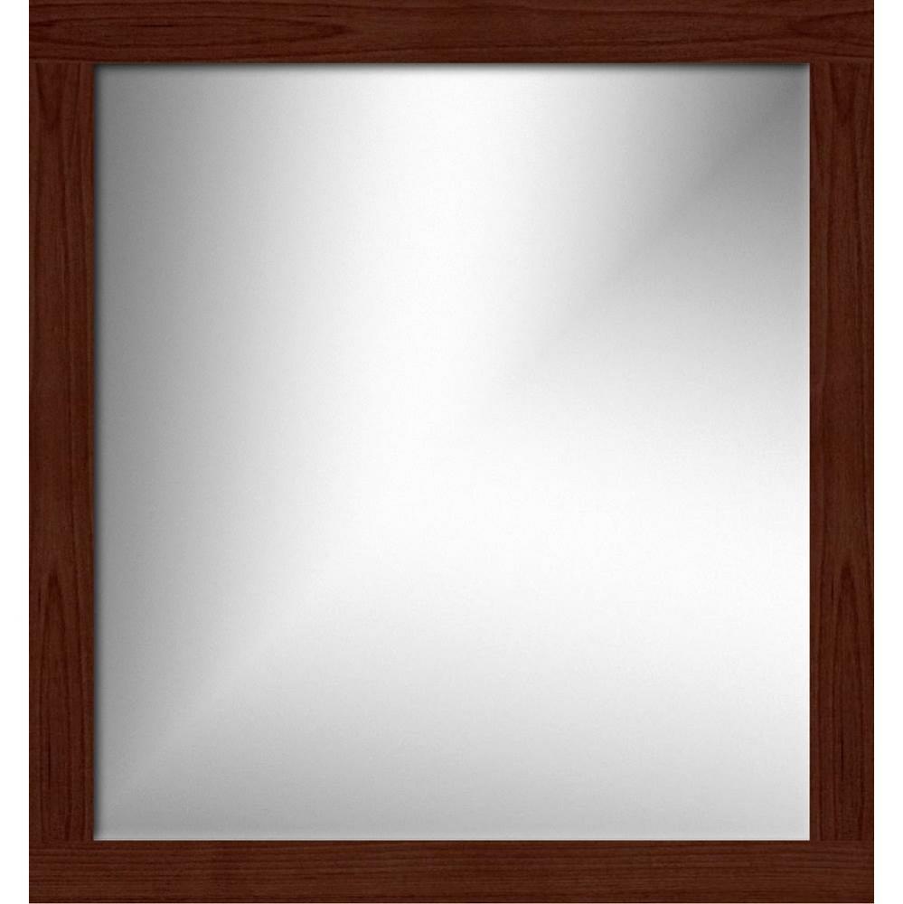 30 X 0.75 X 32 Simplicity Framed Mirror Square Dark Alder