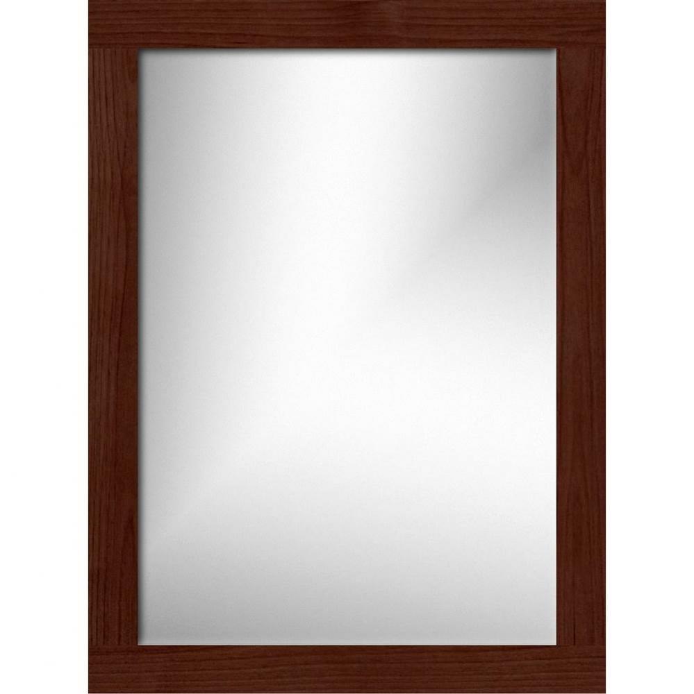 24 X 0.75 X 32 Simplicity Framed Mirror Square Dark Alder