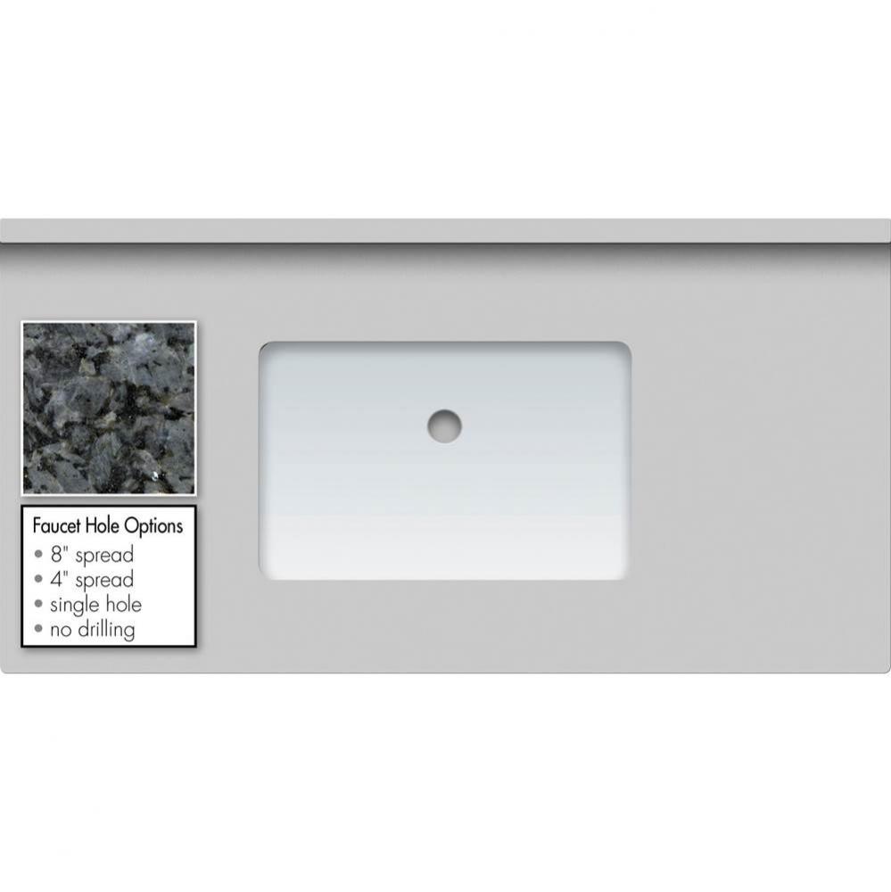 43 X 22 X 1.25 Countertop Granite Blue Pearl Rect White