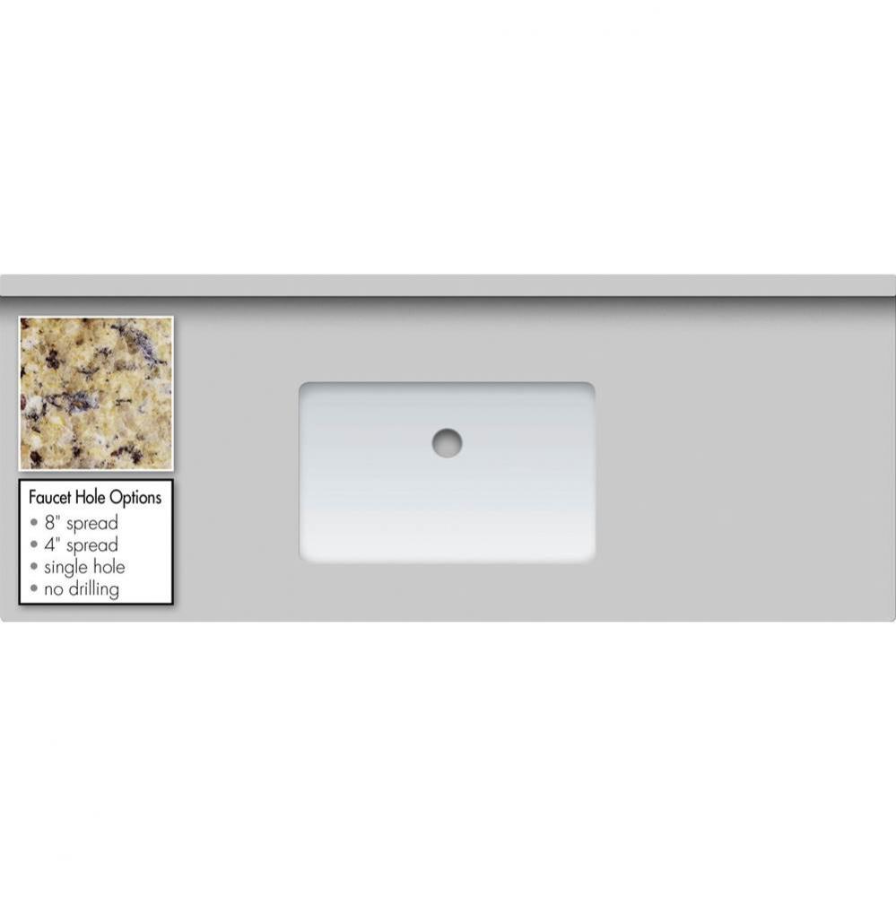 49 X 19 X 1.25 Countertop Granite New Ven Gold Sm Rect White