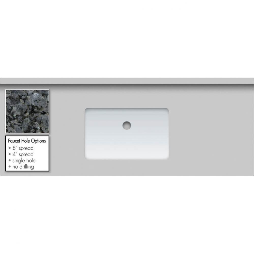 49 X 19 X 1.25 Countertop Granite Blue Pearl Sm Rect White