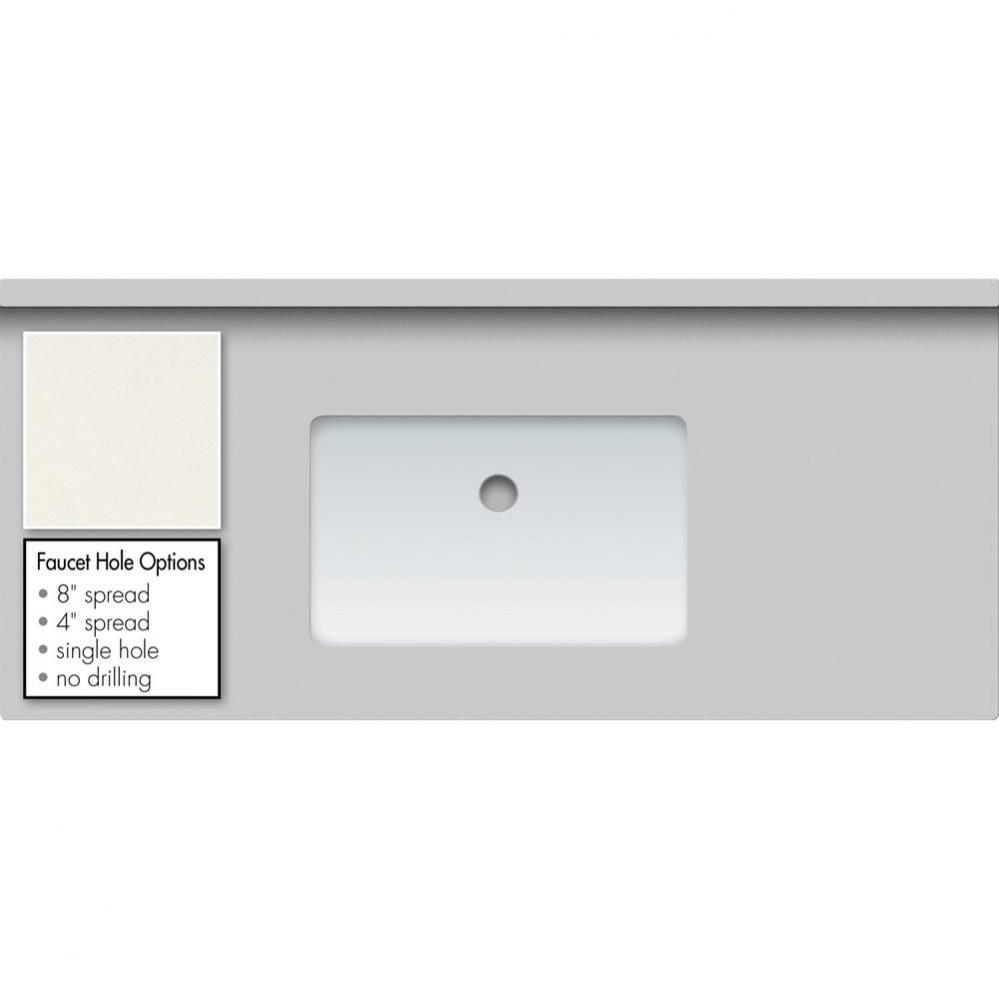 43 X 19 X 1.25 Countertop Quartz Lattice Sm Rect White