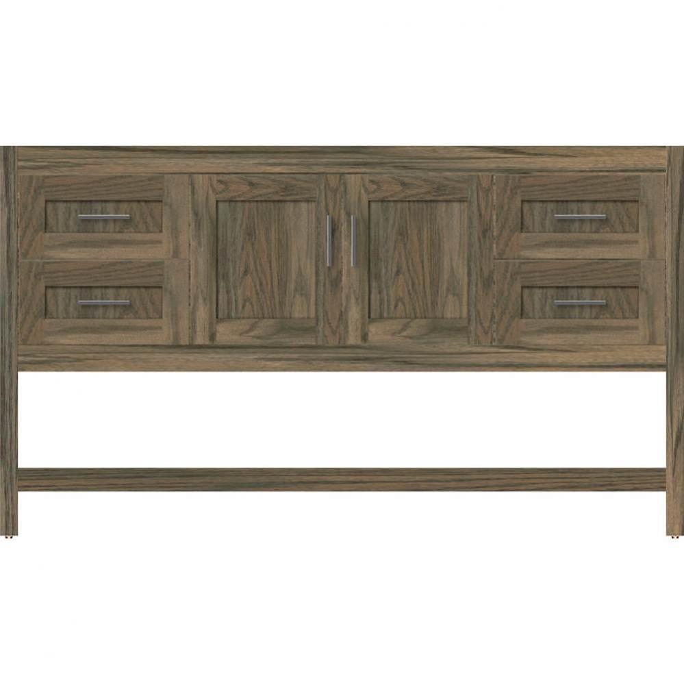 60 X 21 X 34.5 Alki Spa Vanity Shaker Dusky Oak Sb