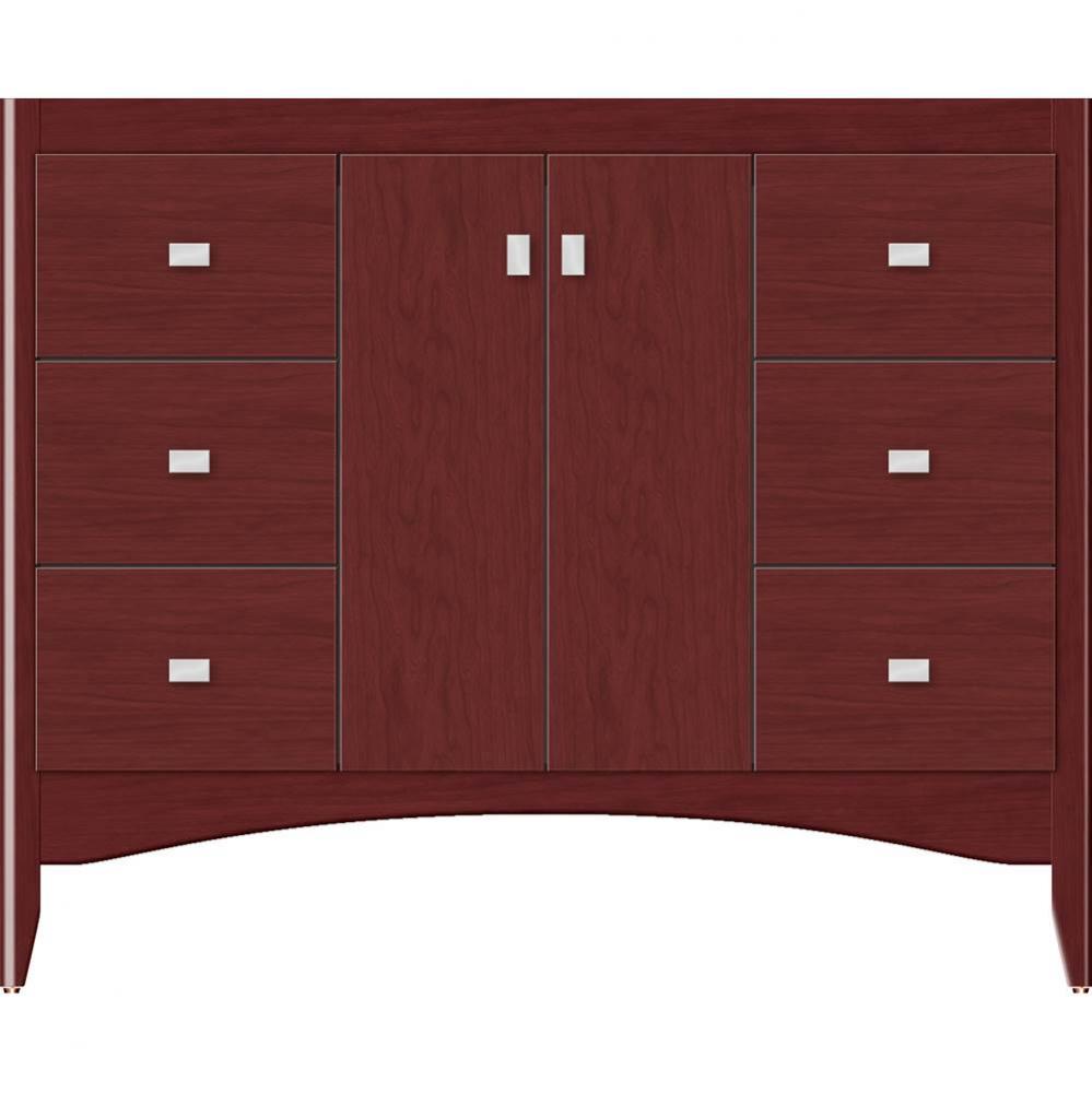42 X 21 X 34.5 Wallingford View Vanity Slab Dk Cherry Sb