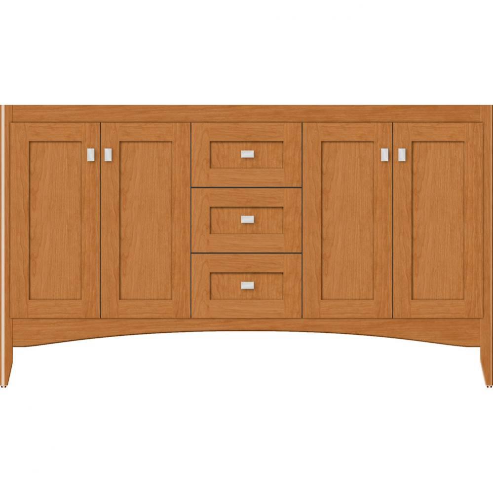 60 X 21 X 34.5 Wallingford View Vanity Shaker Nat Cherry Db