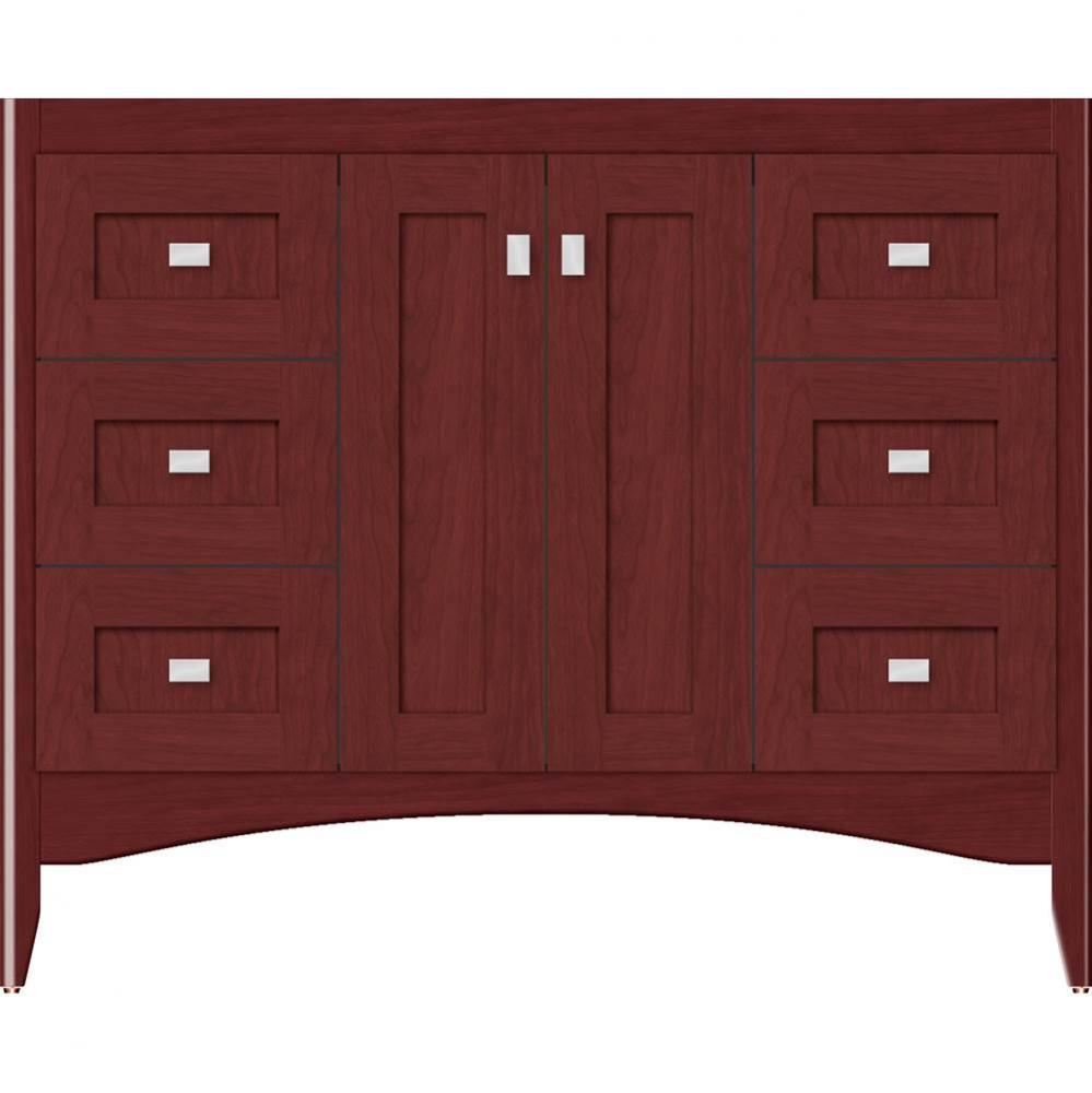 42 X 18 X 34.5 Wallingford View Vanity Shaker Dk Cherry Sb