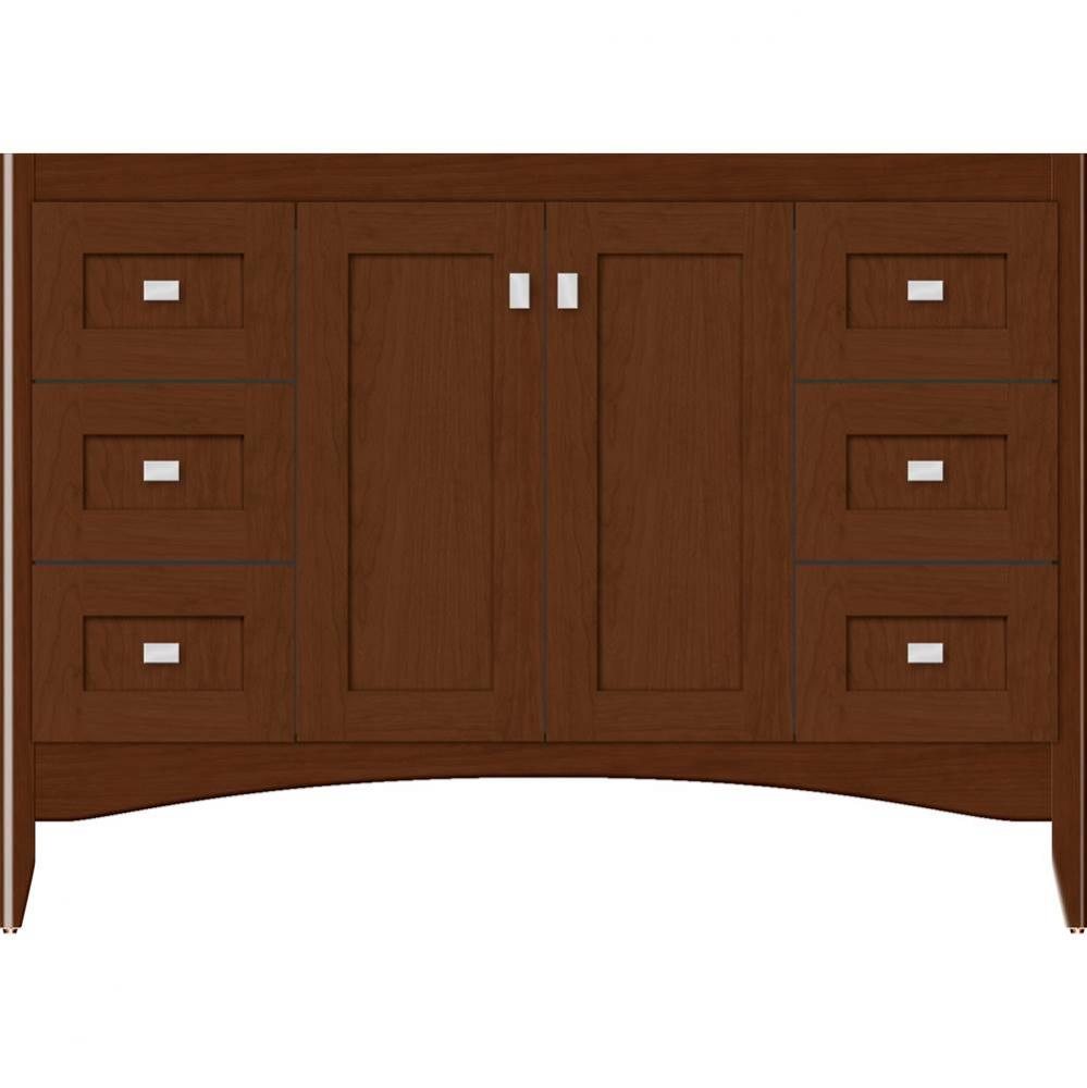 48 X 21 X 34.5 Wallingford View Vanity Shaker Pecan Cherry Sb