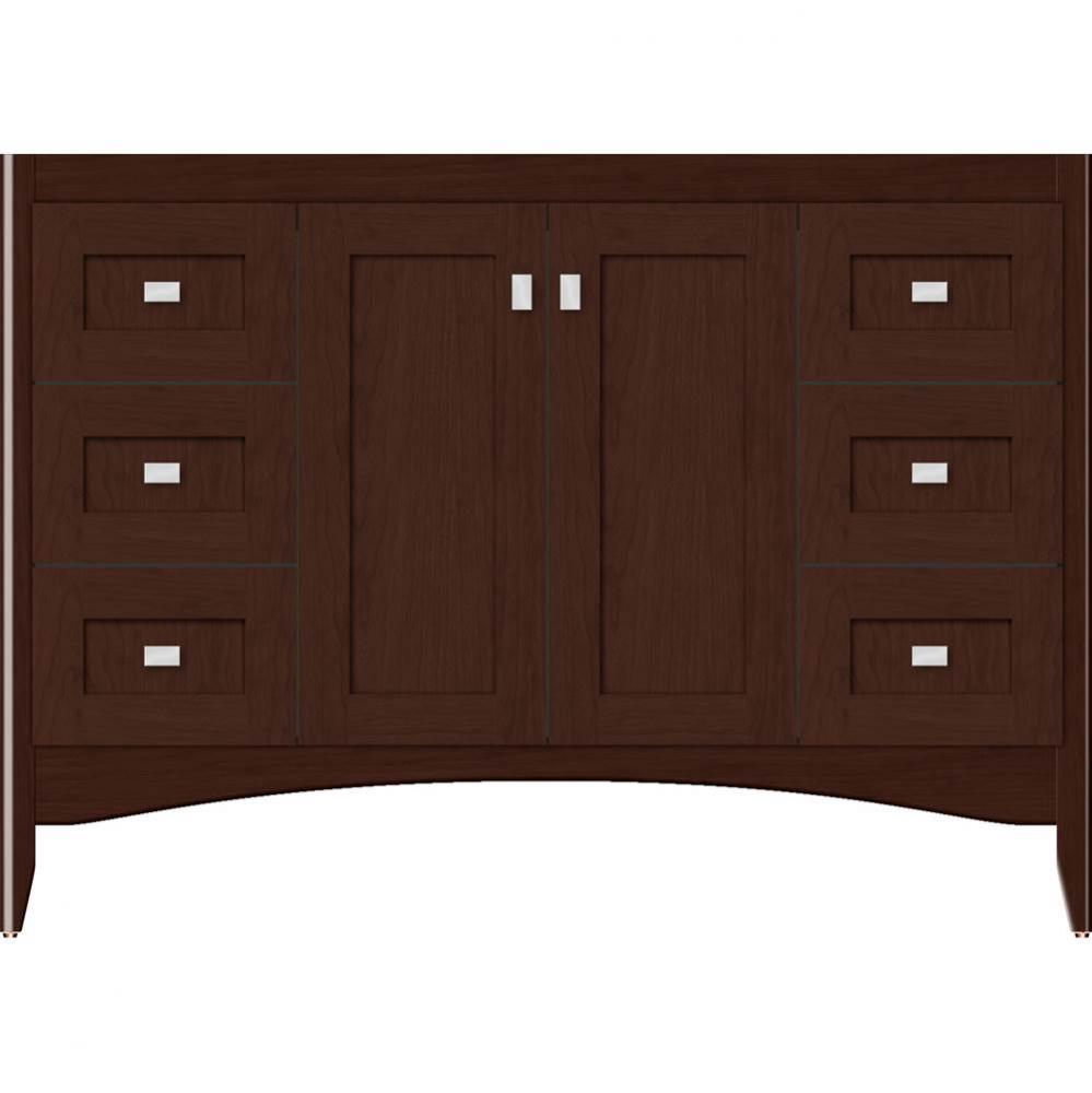 48 X 21 X 34.5 Wallingford View Vanity Shaker Choc Cherry Sb