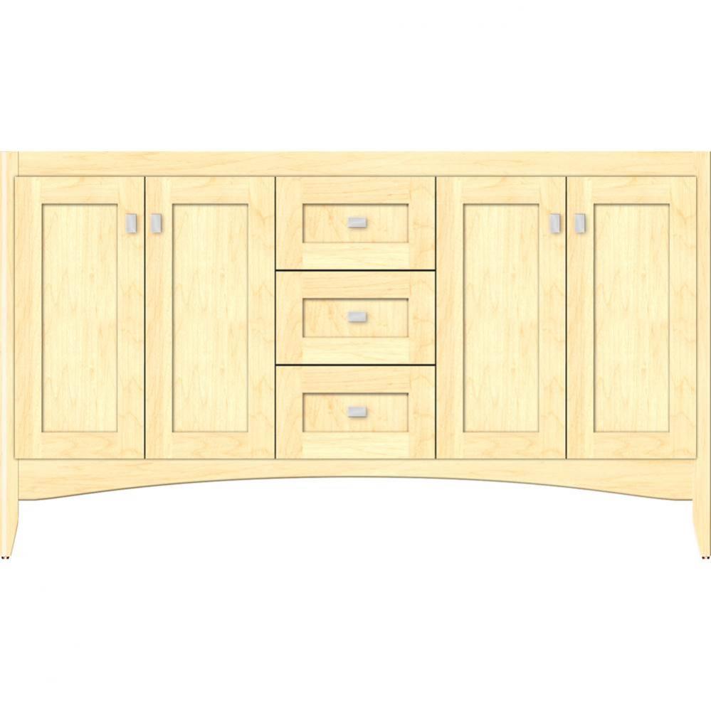 60 X 21 X 34.5 Wallingford View Vanity Shaker Nat Maple Db