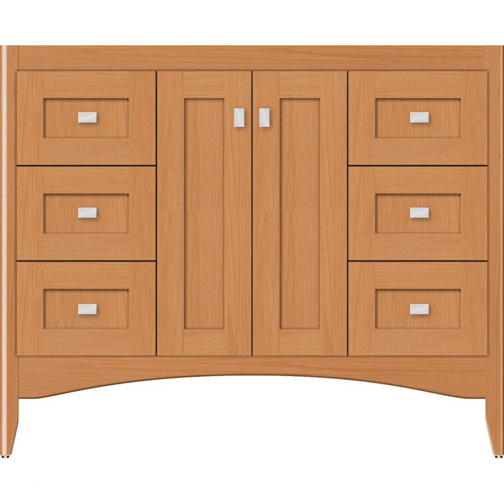 42 X 18 X 34.5 Wallingford View Vanity Shaker Nat Oak Sb