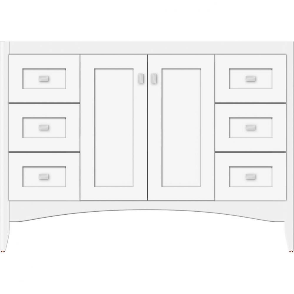 48 X 18 X 34.5 Wallingford View Vanity Shaker Sat White Sb