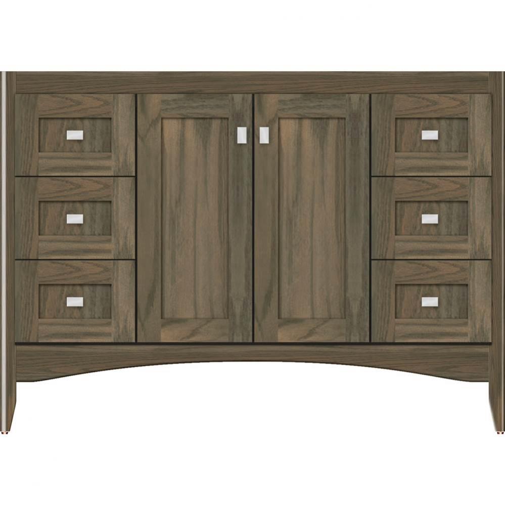 48 X 18 X 34.5 Wallingford View Vanity Shaker Dusky Oak Sb