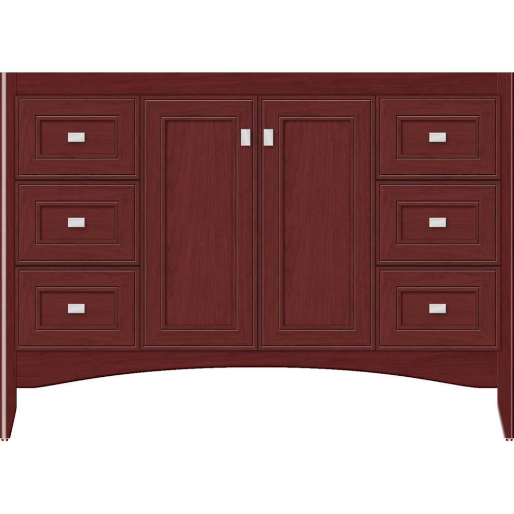 48 X 18 X 34.5 Wallingford View Vanity Deco Miter Dk Cherry Sb