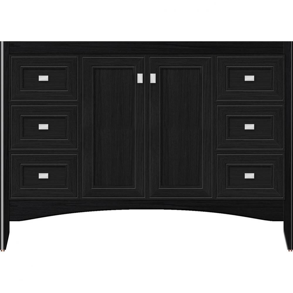 48 X 18 X 34.5 Wallingford View Vanity Deco Miter Midnight Oak Sb