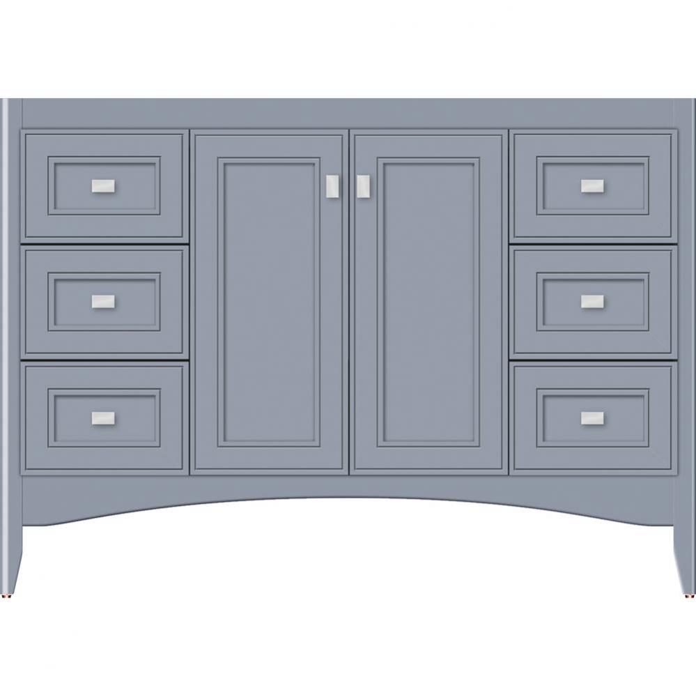 48 X 21 X 34.5 Wallingford View Vanity Deco Miter Sat Silver Sb